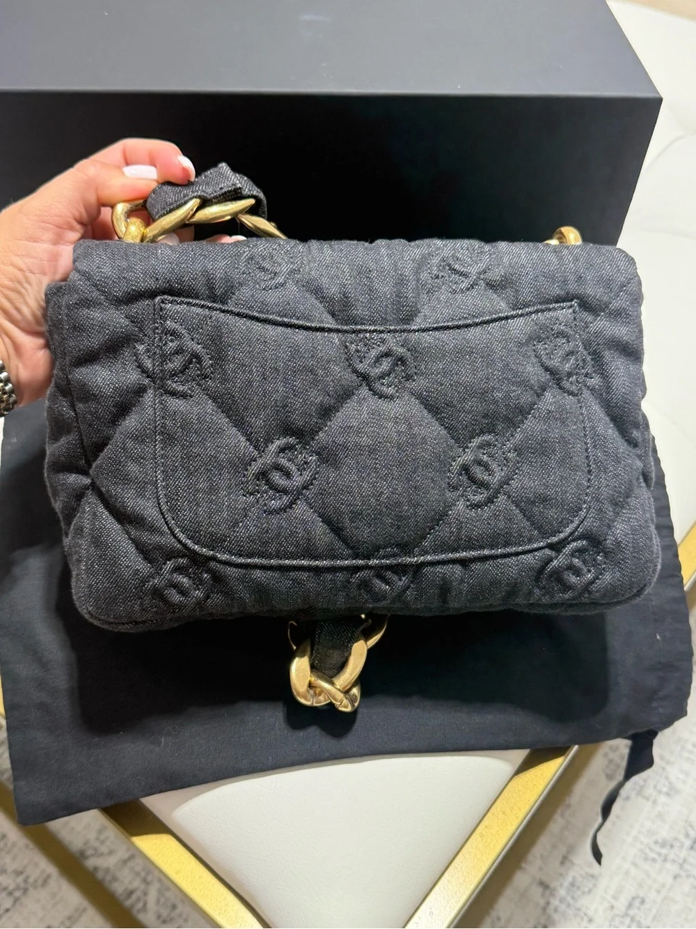 Chanel Black Denim